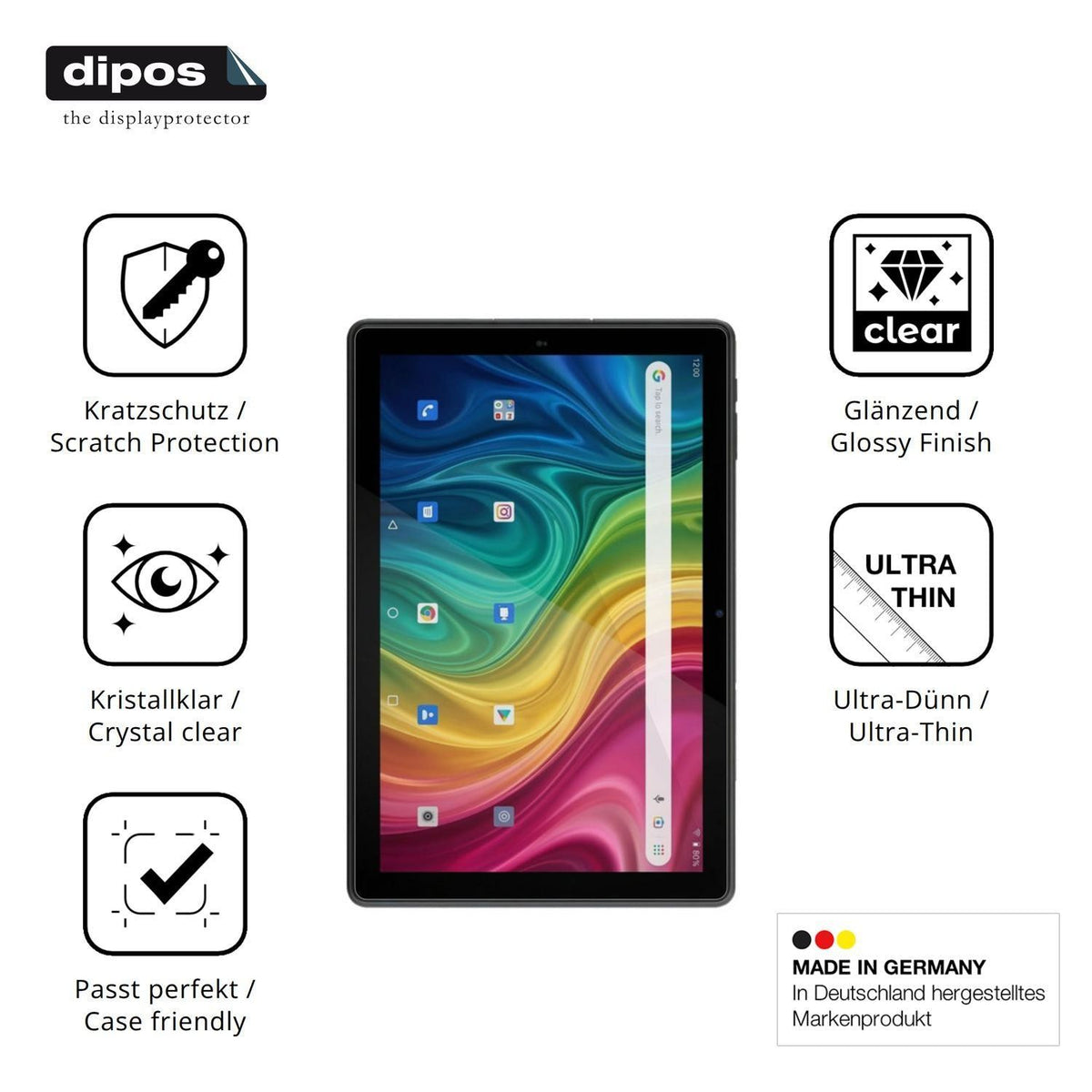 2x Schutzfolie klar für Archos T101 HD2 4G Display (7)