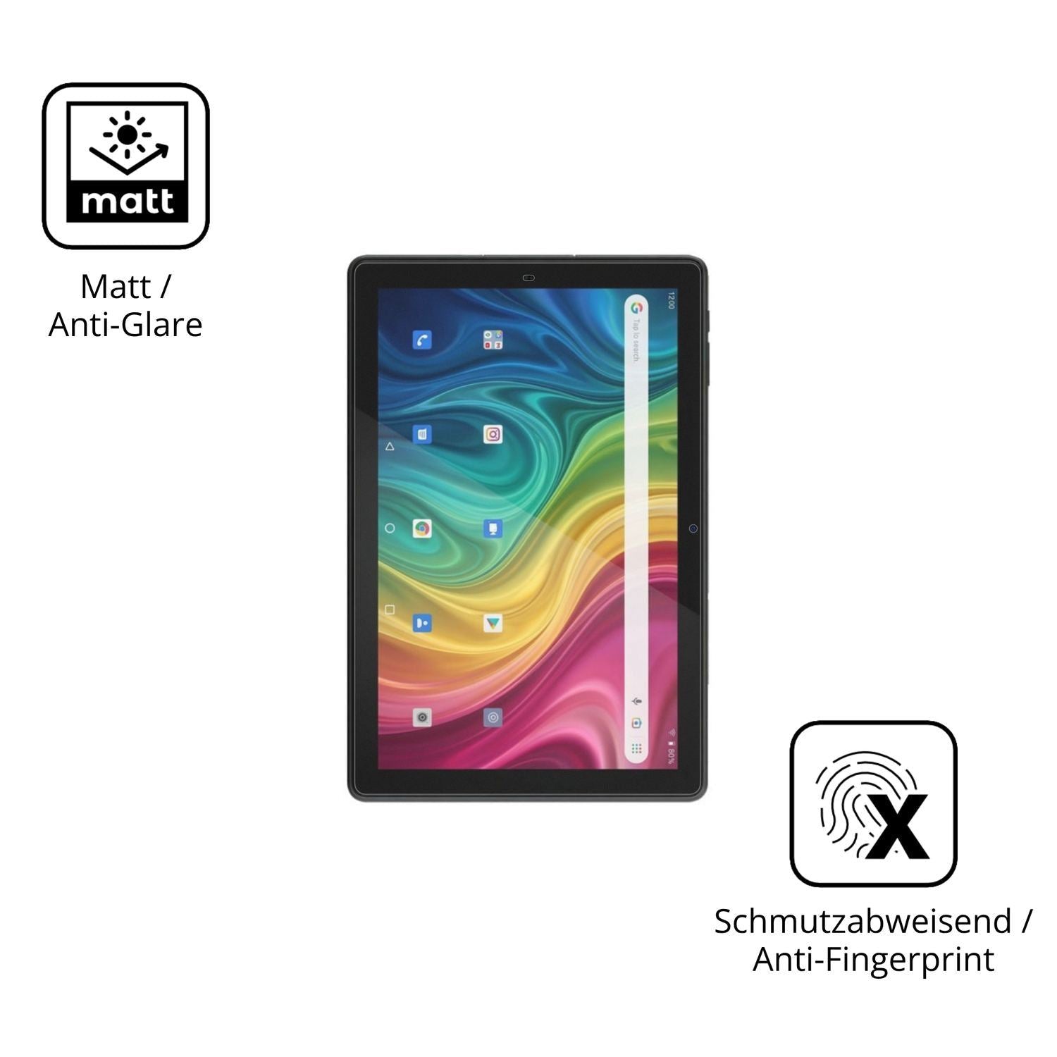 2x Schutzfolie matt für Archos T101 HD2 4G Display (5)