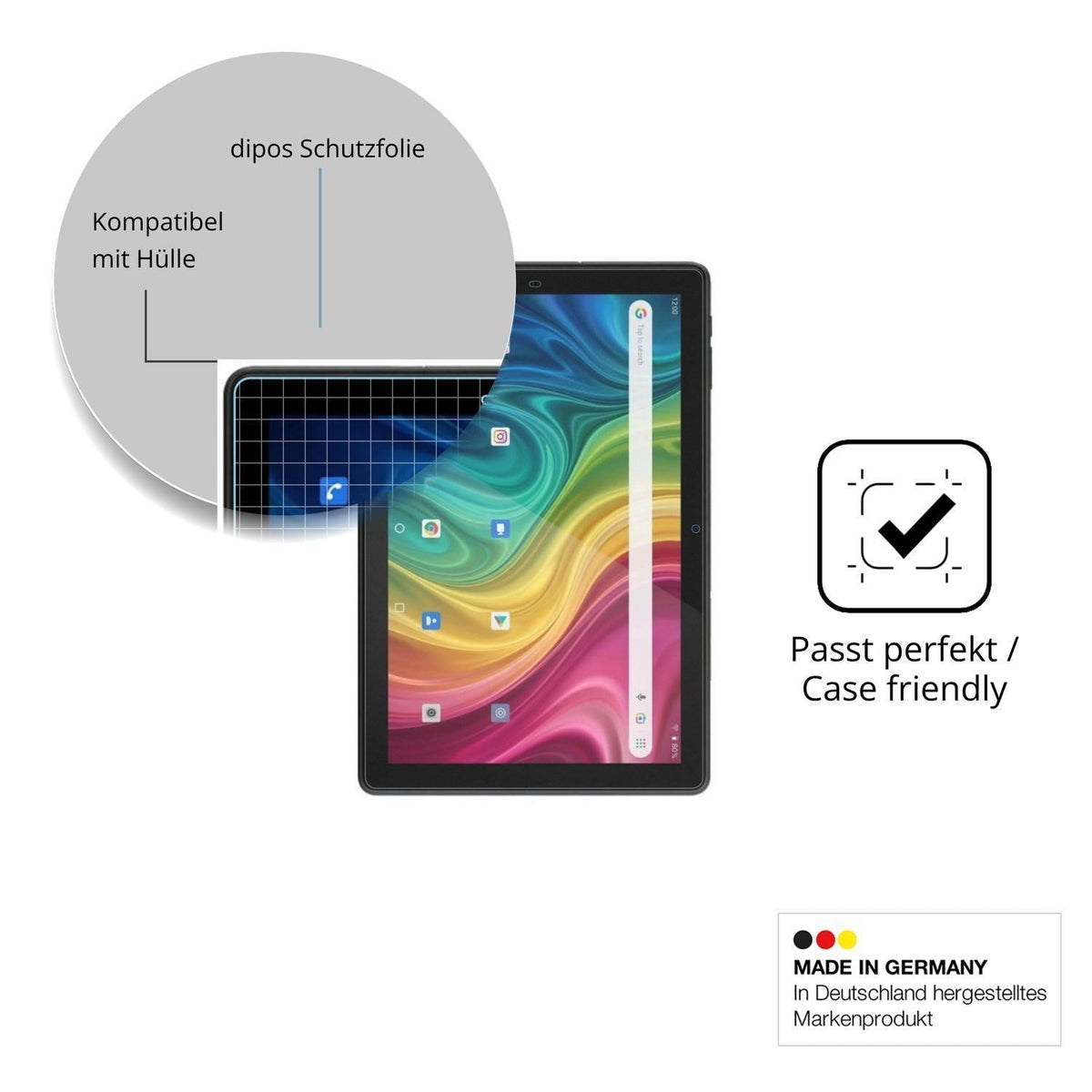 2x Schutzfolie matt für Archos T101 HD2 4G Display (6)