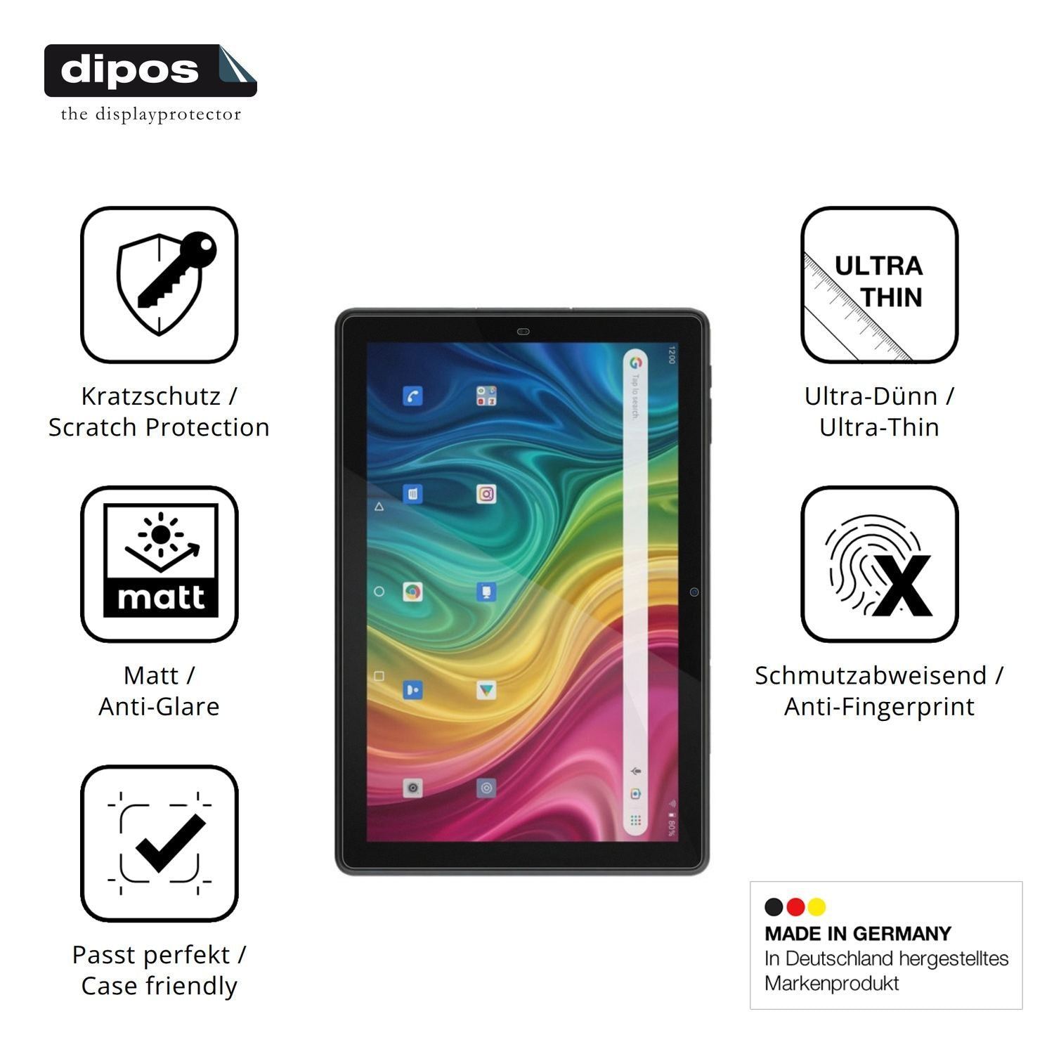 2x Schutzfolie matt für Archos T101 HD2 4G Display (7)