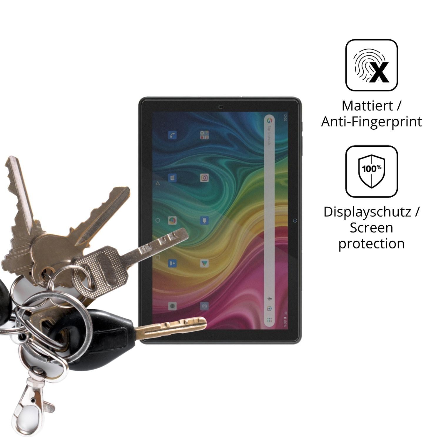 Blickschutzfolie für Archos T101 HD2 4G matt Schut (3)