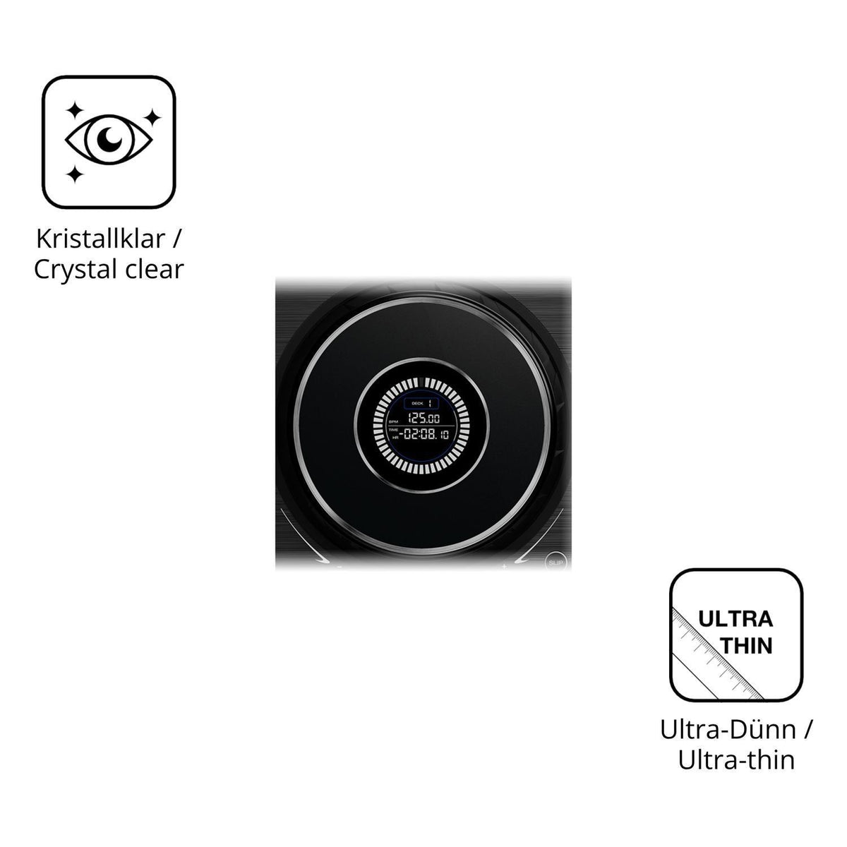 2x Schutzfolie klar für Denon SC Live 4 Jog Wheel  (5)