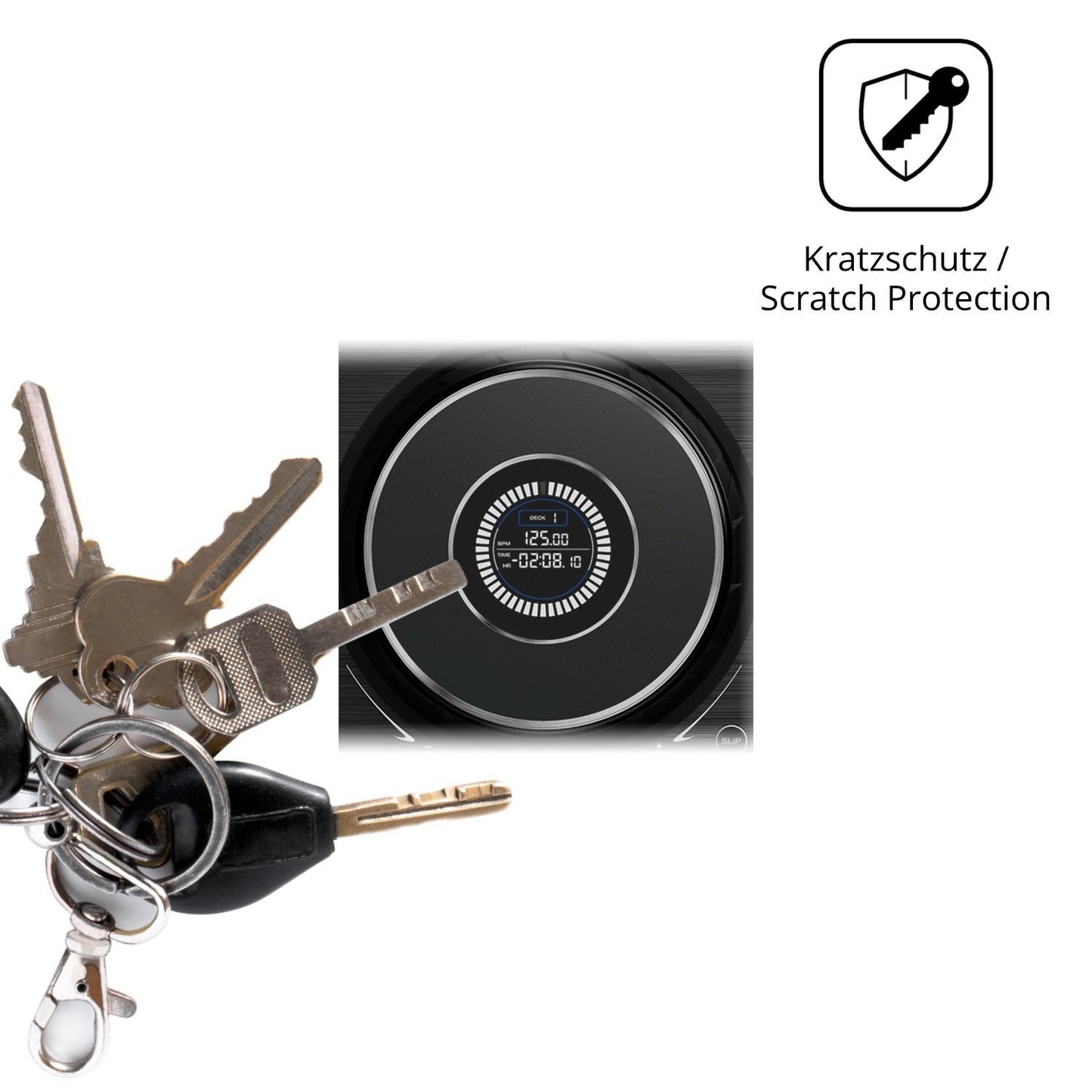 2x Schutzfolie matt für Denon SC Live 4 Jog Wheel  (4)