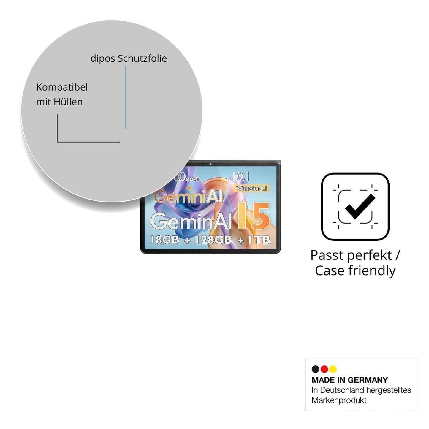 2x Schutzfolie klar für UBDXBD Z-50G Display-Schut (6)