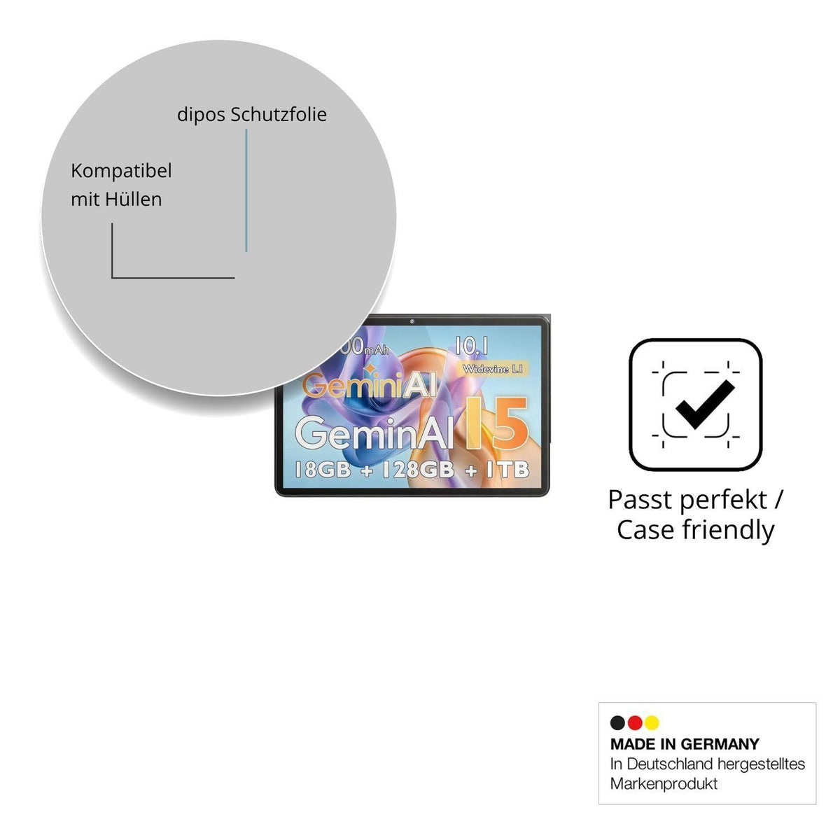 2x Schutzfolie klar für UBDXBD Z-50G Display-Schut (6)