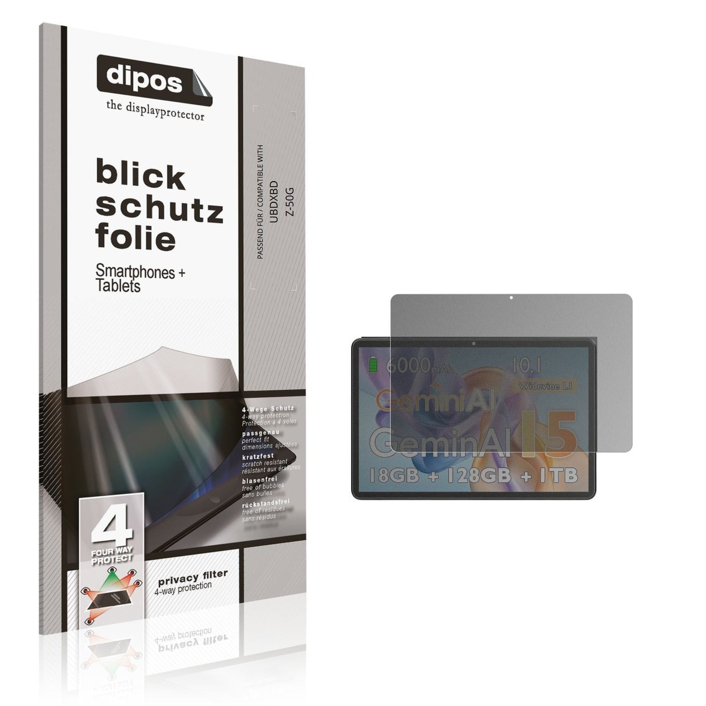 Blickschutzfolie für UBDXBD Z-50G matt Schutzfolie (1)