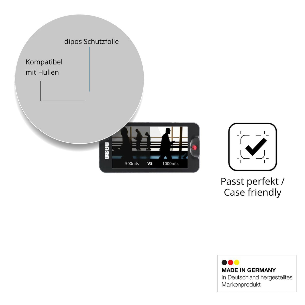 4x Schutzfolie klar für Osee T5 Plus Display-Schut (6)