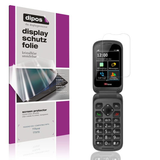 4x Schutzfolie klar für TTfone TT970 Display-Schut (1)