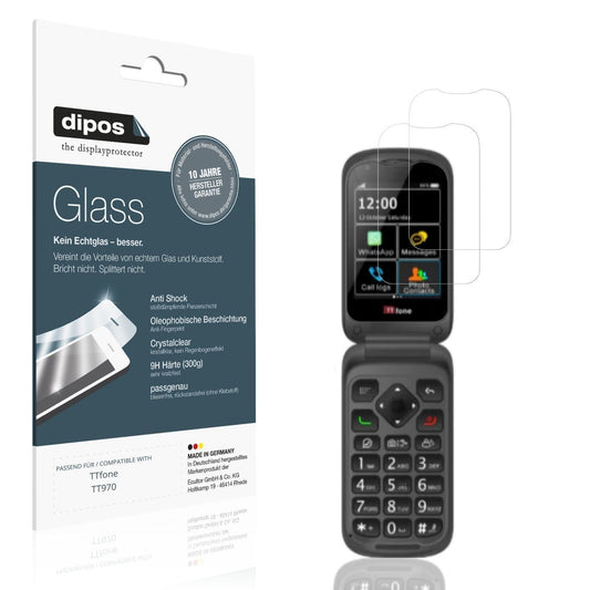 2x 9H Schutzfolie für TTfone TT970 Panzerfolie (1)