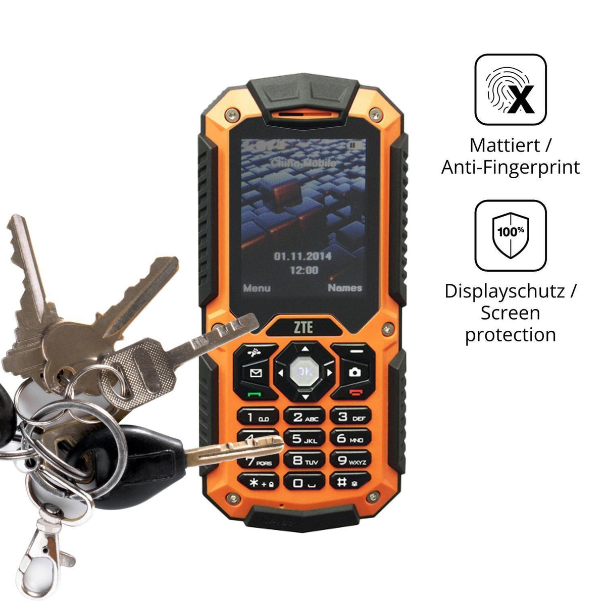 Blickschutzfolie für ZTE R28 matt Schutzfolie Priv (3)