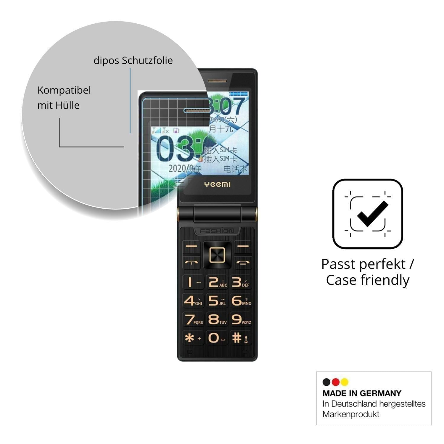4x Schutzfolie matt für Jectse G10 C Display-Schut (6)