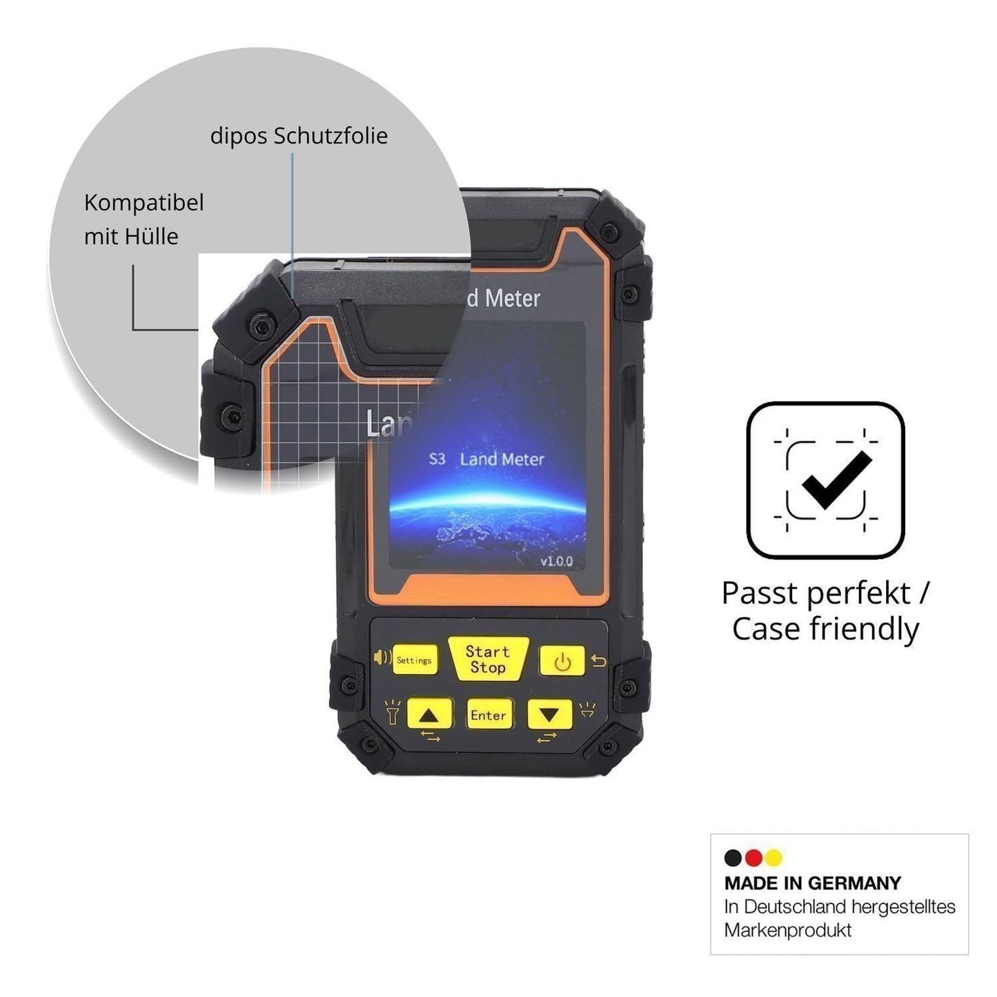 4x Schutzfolie matt für Fockety S3 GPS-Landmessger (6)
