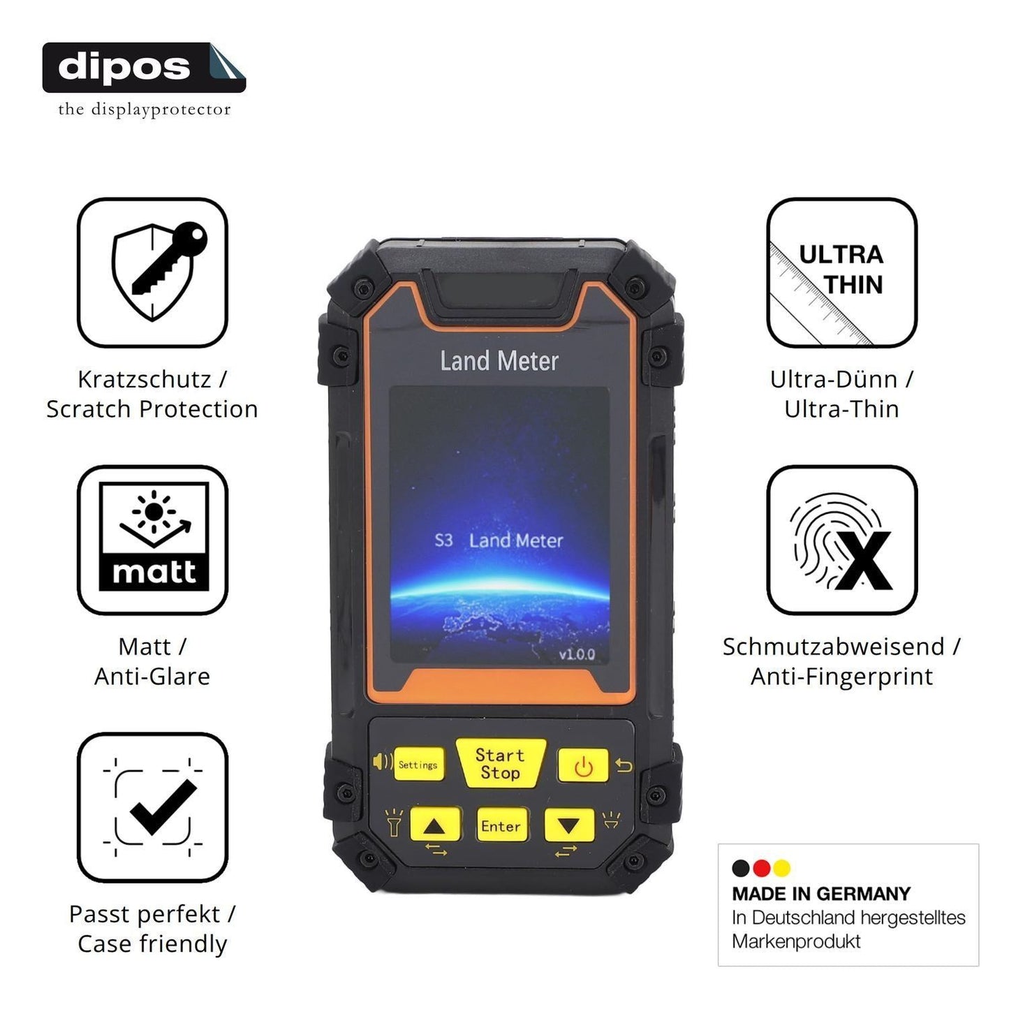4x Schutzfolie matt für Fockety S3 GPS-Landmessger (7)