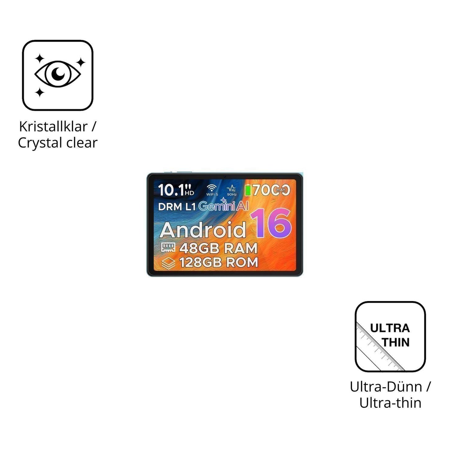 2x Schutzfolie klar für Luzglo P10 Display-Schutzf (5)