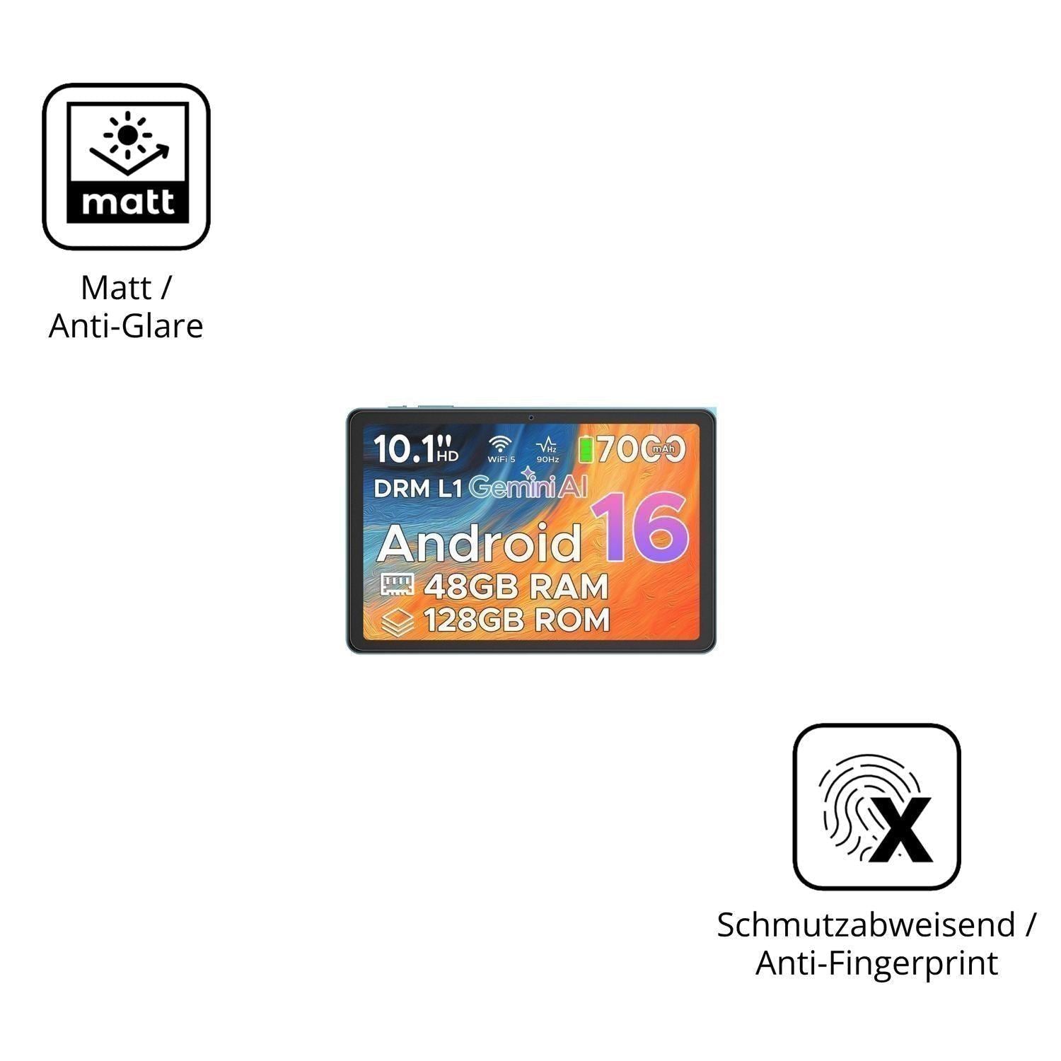 2x Schutzfolie matt für Luzglo P10 Display-Schutzf (5)
