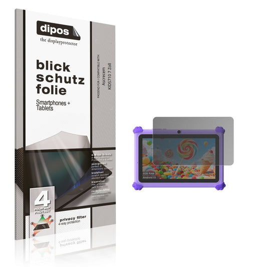 Blickschutzfolie für Ascrecem KIDS710 7 Zoll matt  (1)