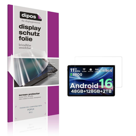 2x Schutzfolie klar für POPUX P11 Display-Schutzfo (1)