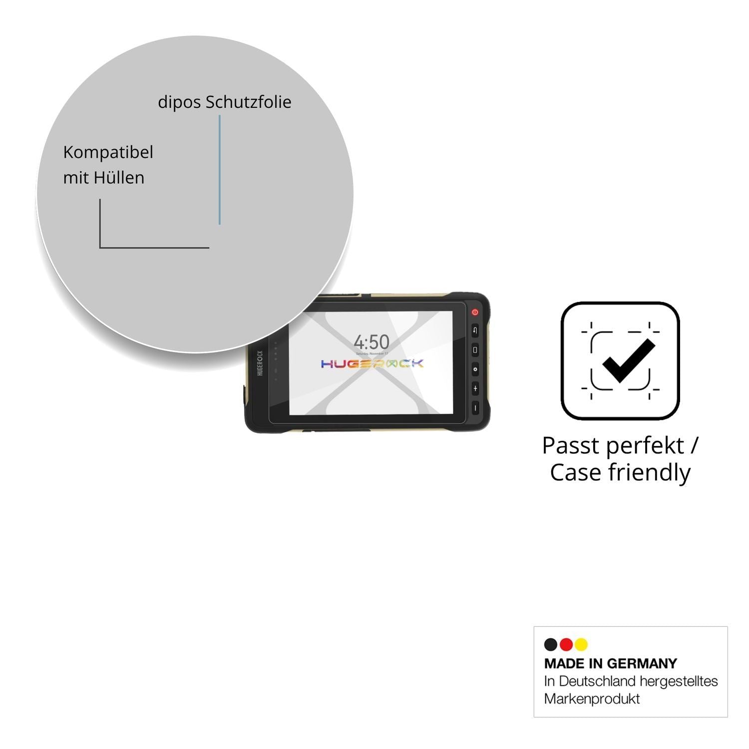 2x Schutzfolie klar für Hugerock X70 Display-Schut (1)