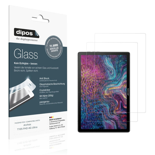 2x 9H Schutzfolie für Archos T105 FHD 4G Ultra Pan (1)