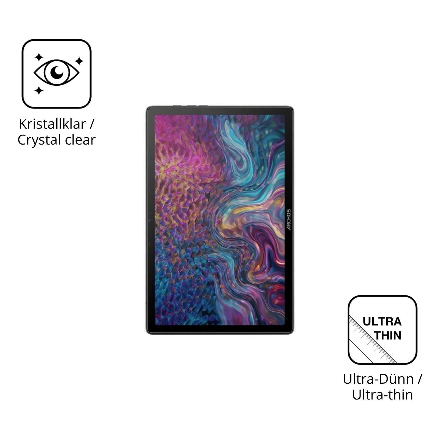 2x Schutzfolie klar für Archos T105 FHD 4G Display (5)