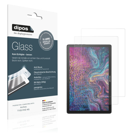 2x 9H Schutzfolie matt für Archos T105 FHD 4G Panz (1)