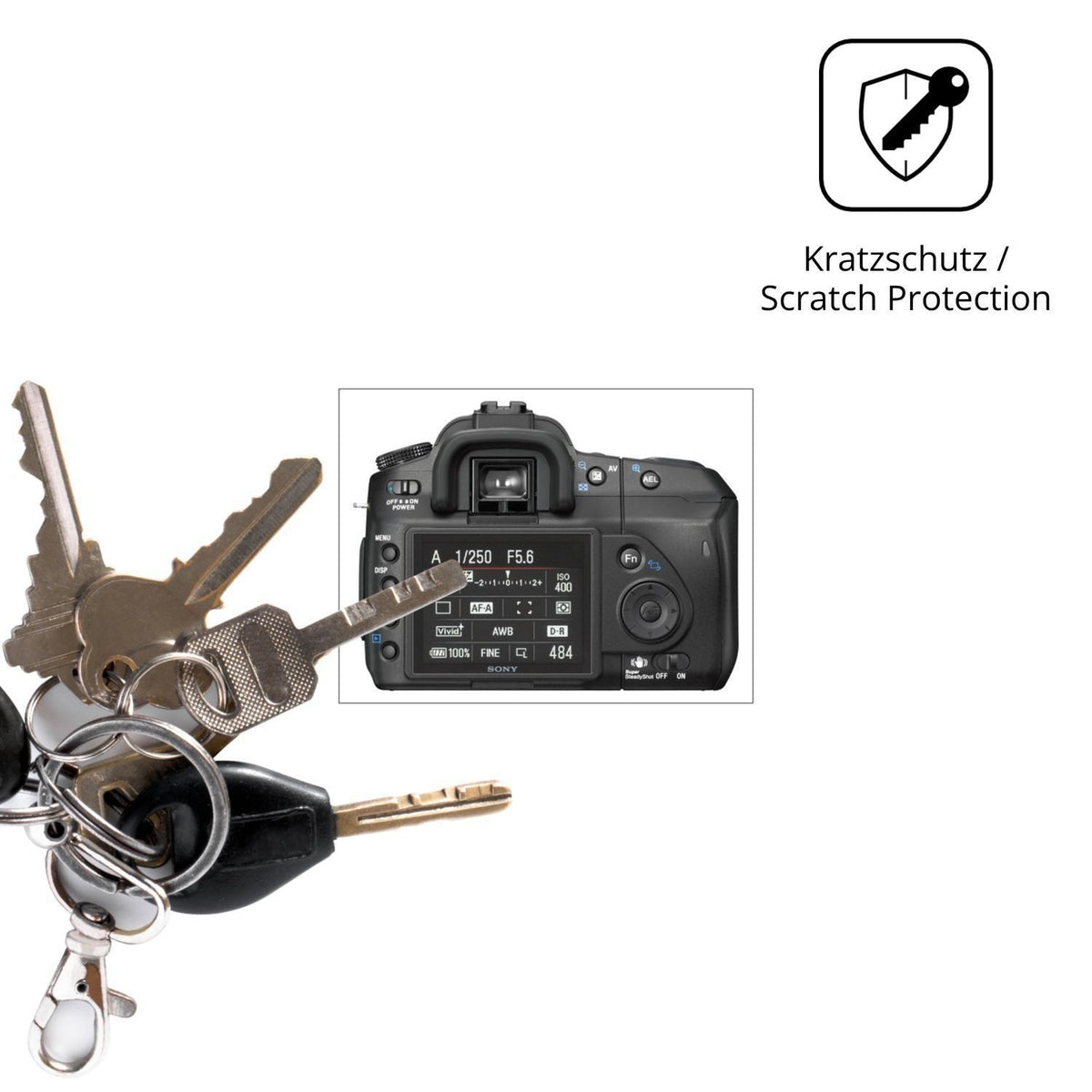 4x Schutzfolie matt für Sony DSLR-A200 Display-Sch (4)