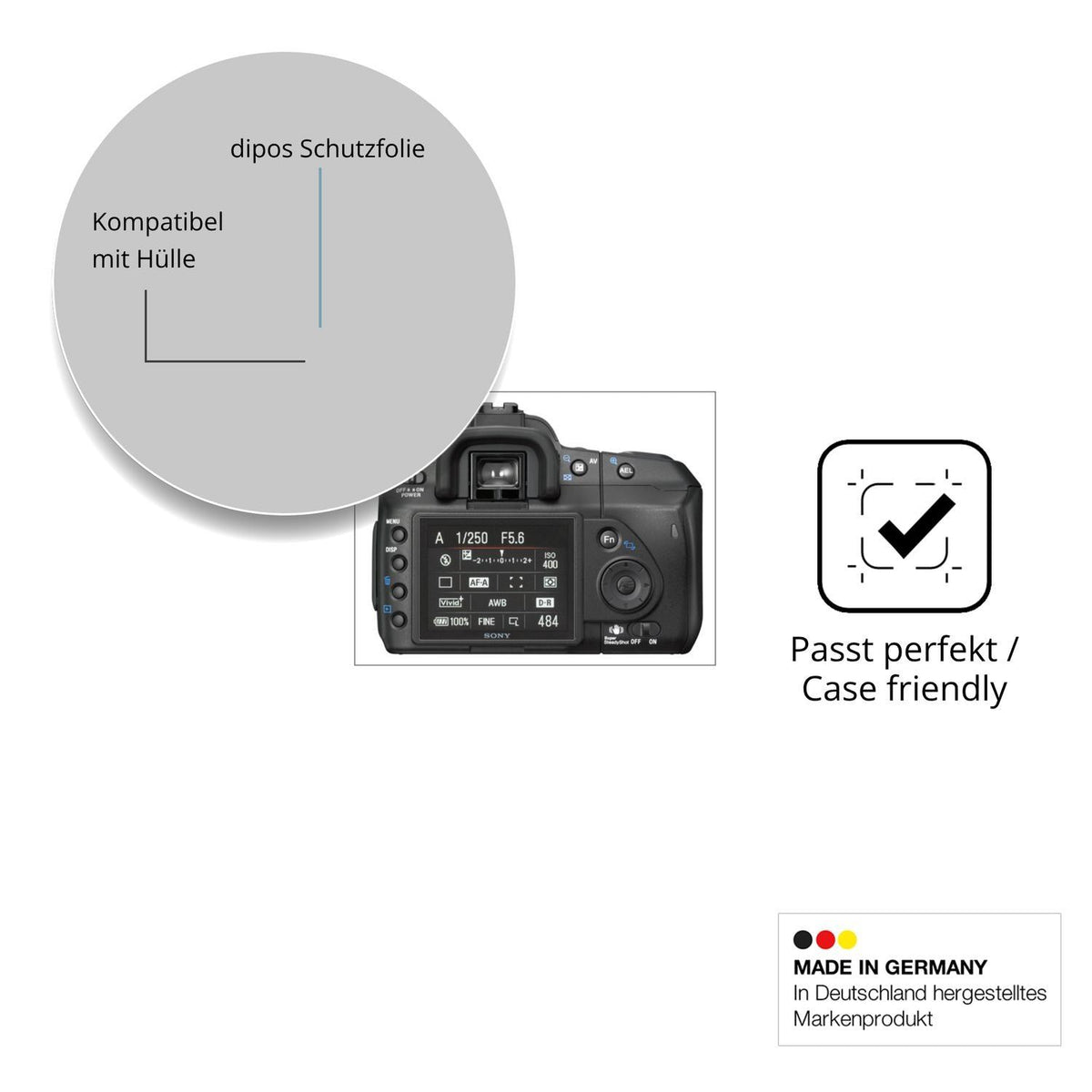 4x Schutzfolie matt für Sony DSLR-A200 Display-Sch (6)