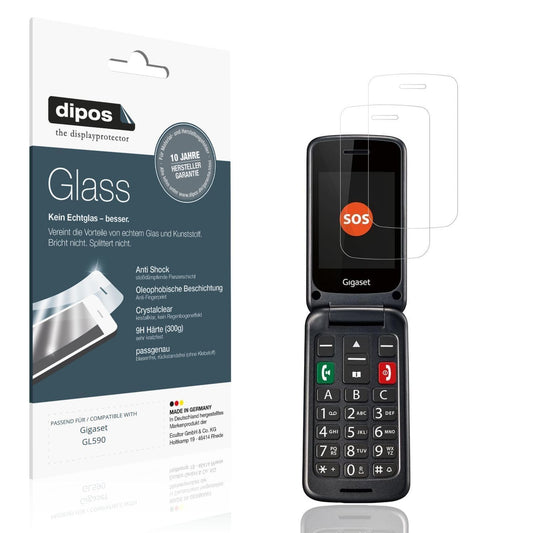 2x 9H Schutzfolie für Gigaset GL590 Panzerfolie (1)