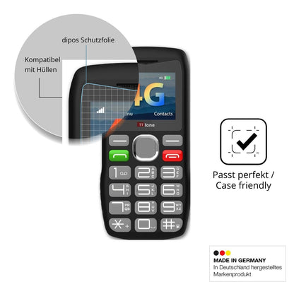 4x Schutzfolie klar für TTfone TT890 4G Display-Sc (6)