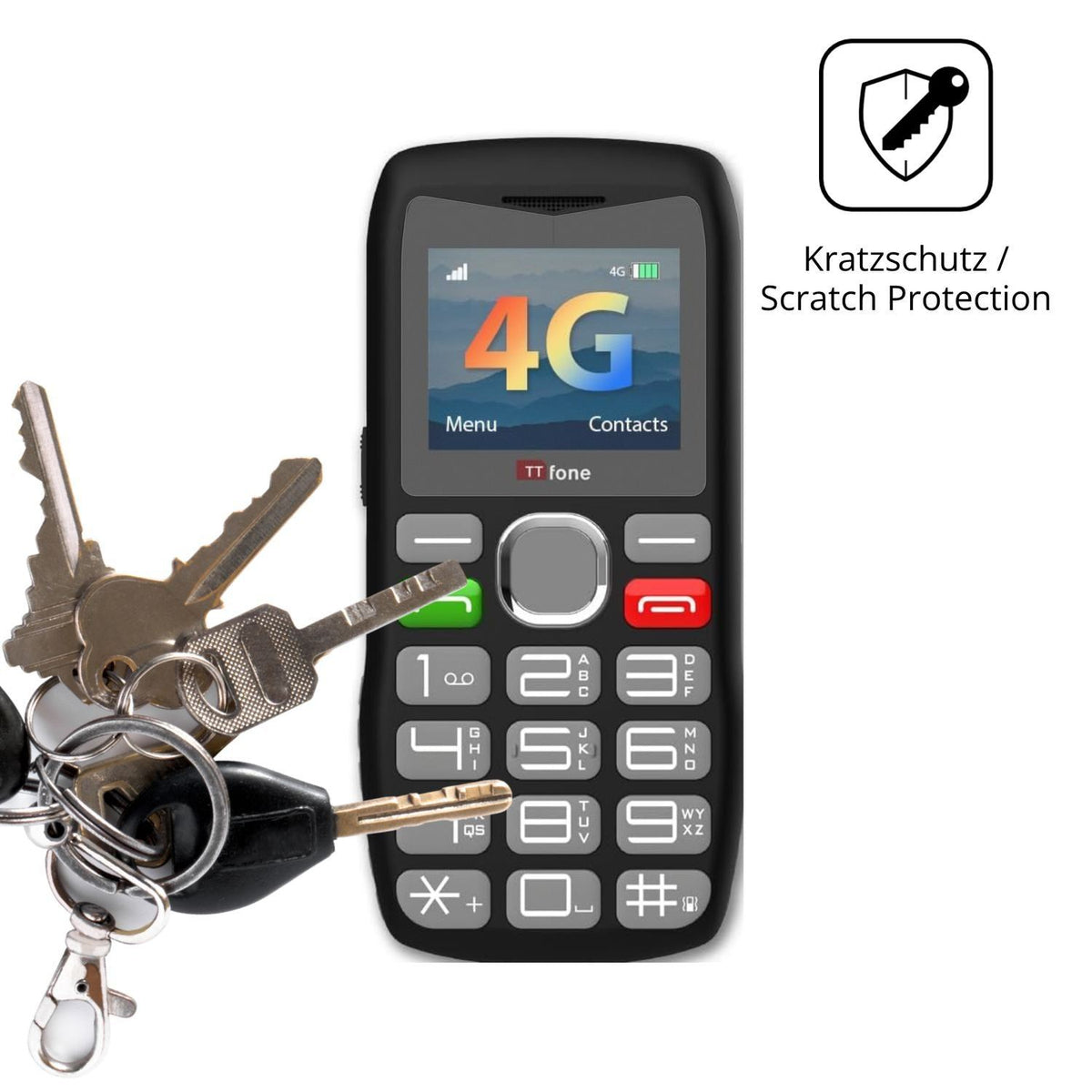 4x Schutzfolie matt für TTfone TT890 4G Display-Sc (4)