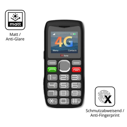 4x Schutzfolie matt für TTfone TT890 4G Display-Sc (5)