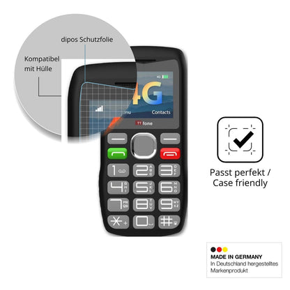 4x Schutzfolie matt für TTfone TT890 4G Display-Sc (6)