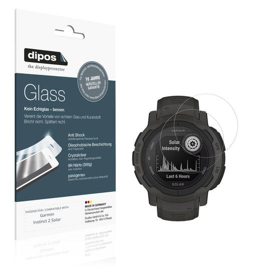 2x 9H Schutzfolie für Garmin Instinct 2 Solar Panz (1)