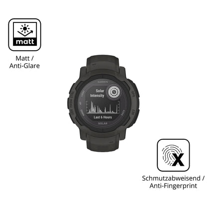 2x 9H Schutzfolie matt für Garmin Instinct 2 Solar (5)
