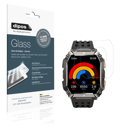 2x 9H Schutzfolie für AIMIUVEI 2.01 Zoll Smartwatc (1)