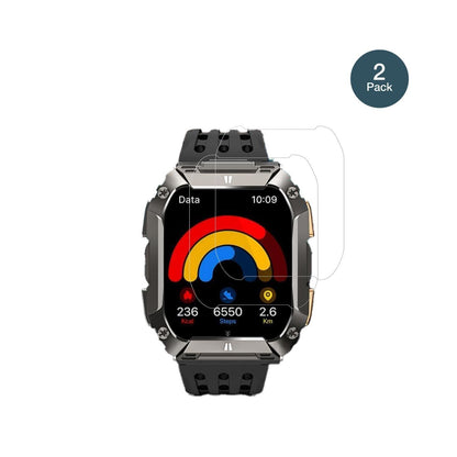2x 9H Schutzfolie für AIMIUVEI 2.01 Zoll Smartwatc (2)