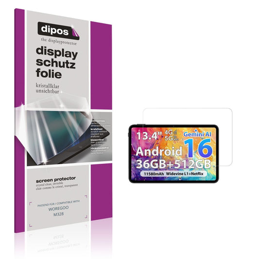 2x Schutzfolie klar für WOREGOO M328 Display-Schut (1)