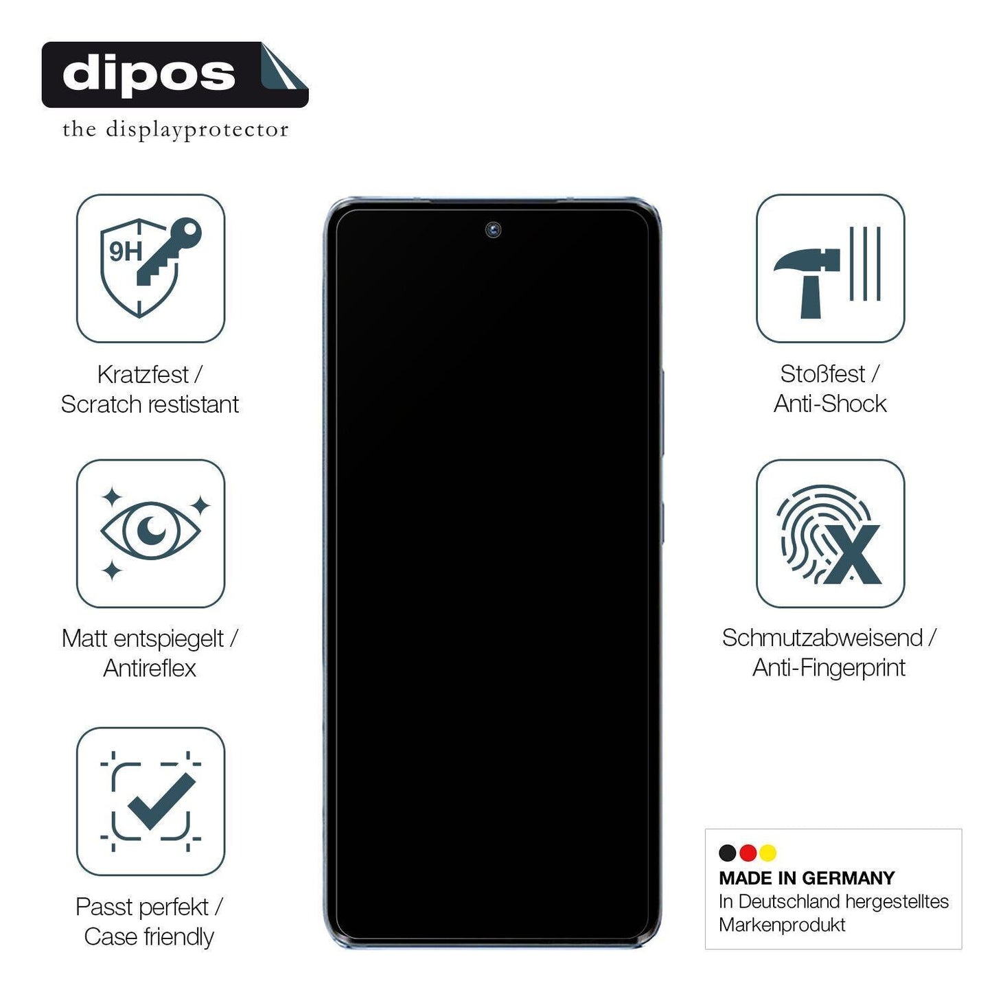 1x 9H Schutzfolie matt für Motorola Moto S30 Pro P (7)