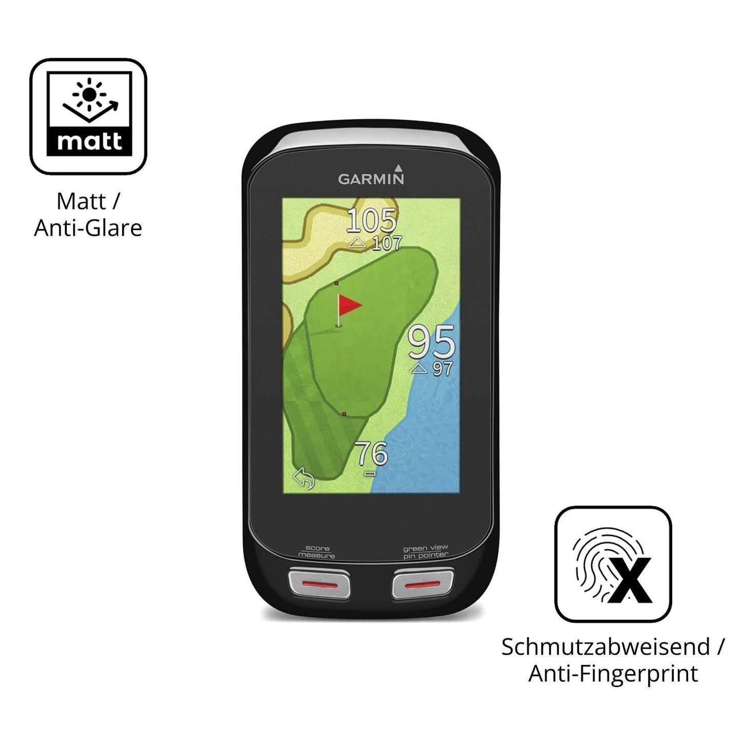 2x Schutzfolie matt für Garmin Approach G8 Display (5)