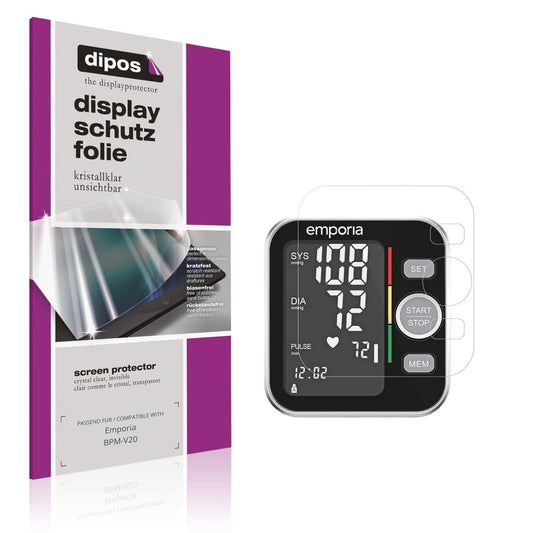 4x Schutzfolie klar für Emporia BPM-V20 Display-Sc (1)
