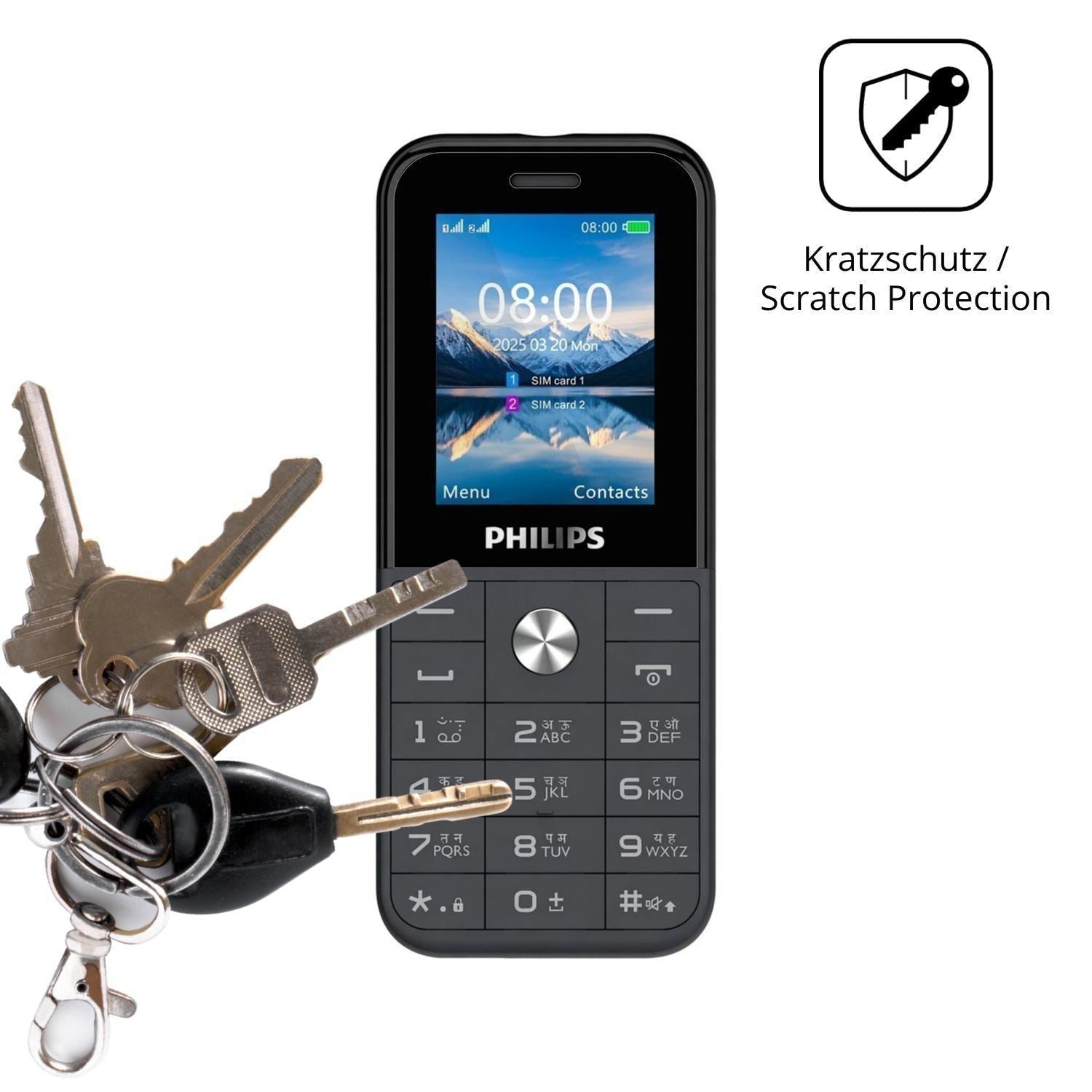 4x Schutzfolie klar für Philips E2102 Display-Schu (4)