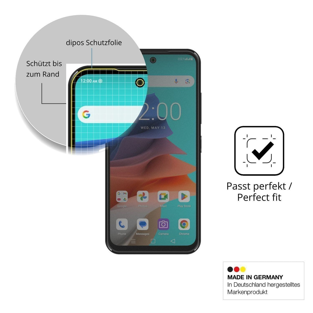 Blickschutzfolie für Philips S7221 matt Schutzfoli (4)