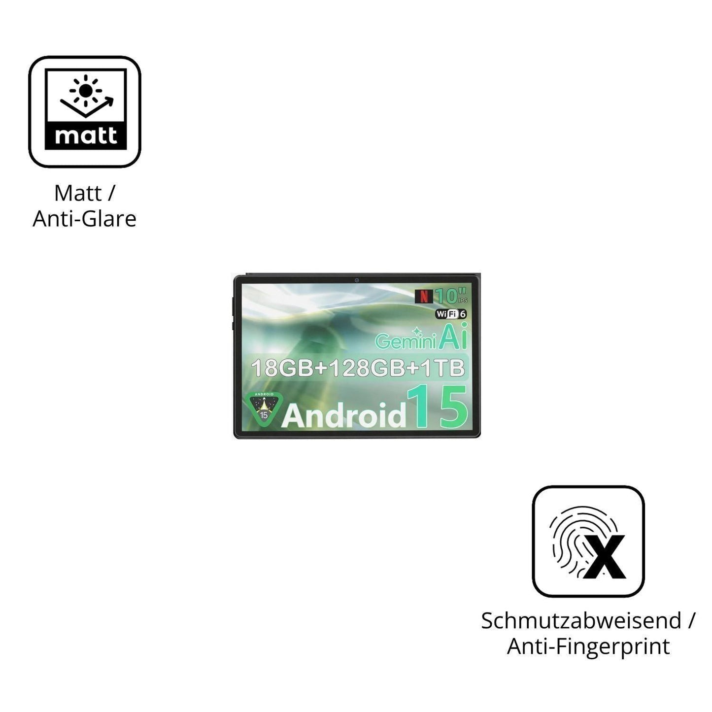 2x Schutzfolie matt für UBDXBD Z90 Display-Schutzf (5)