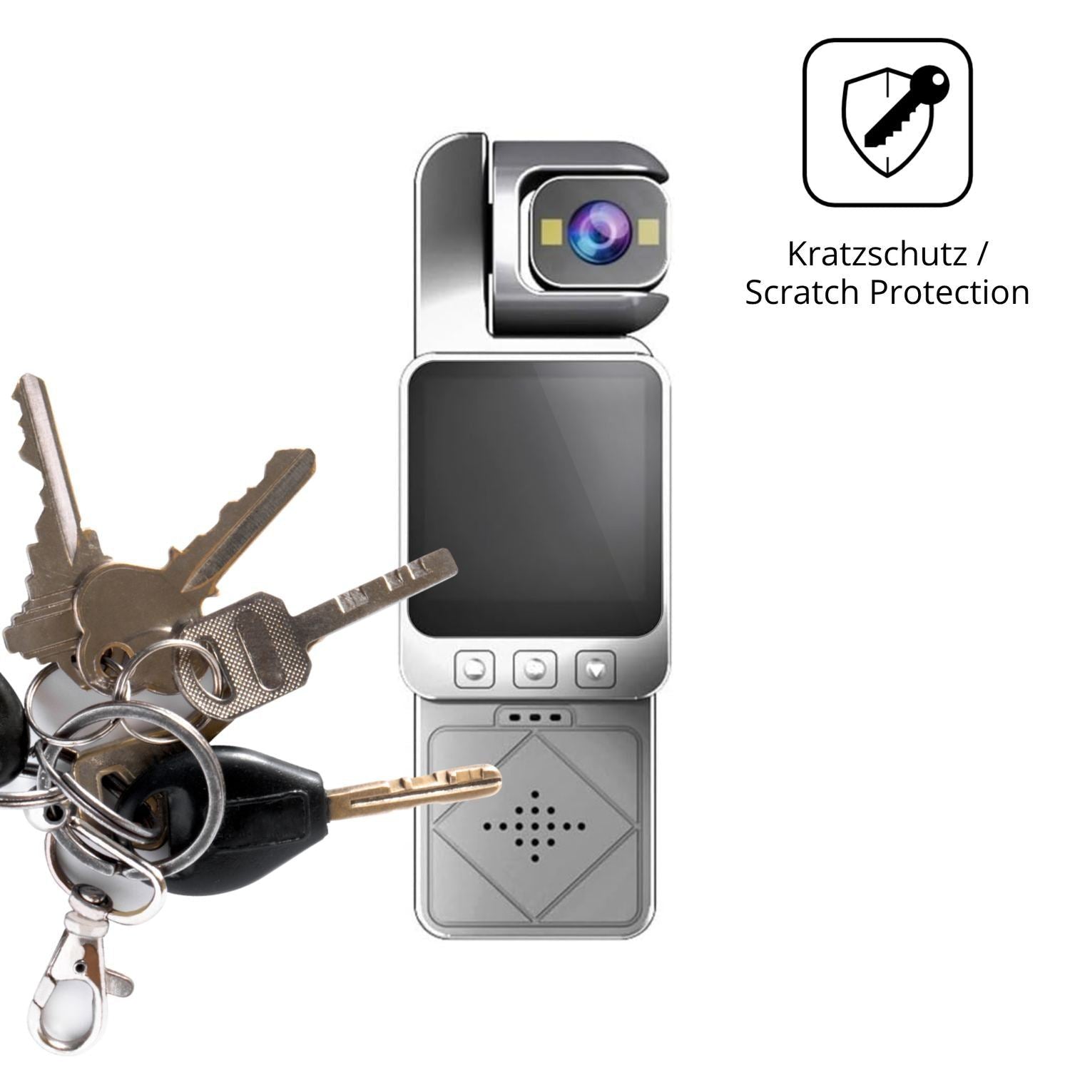 4x Schutzfolie klar für ARMYJY Clip-On Body Cam Di (4)
