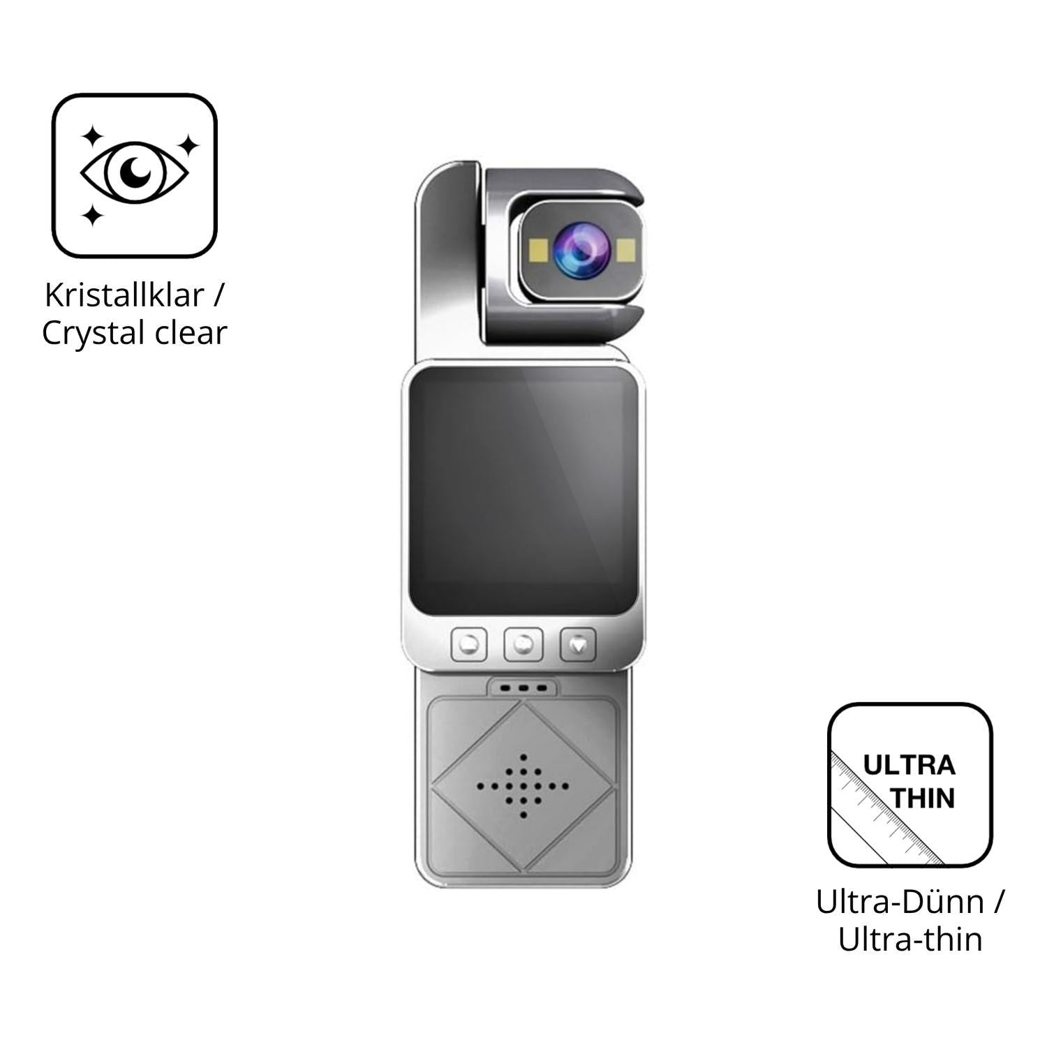 4x Schutzfolie klar für ARMYJY Clip-On Body Cam Di (5)
