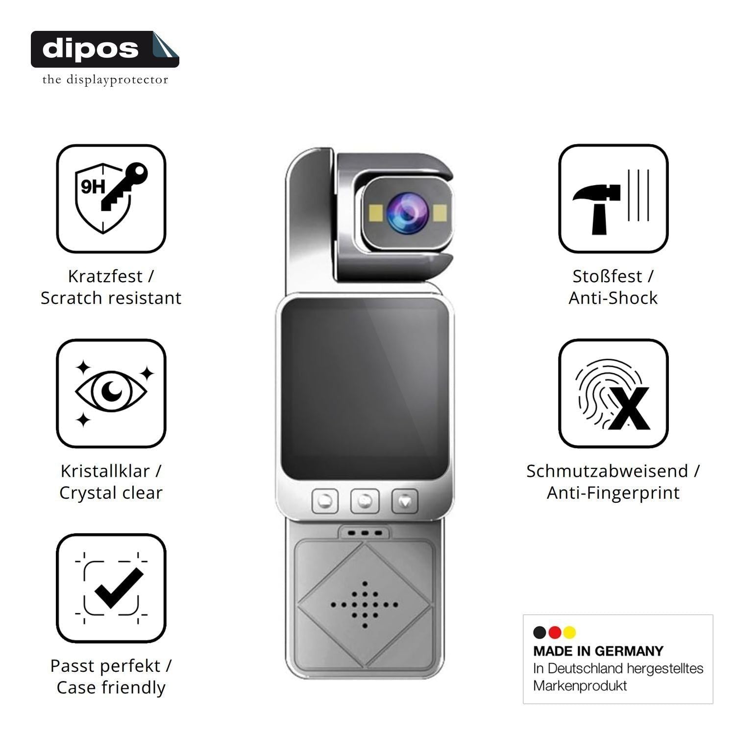 2x 9H Schutzfolie für ARMYJY Clip-On Body Cam Panz (7)