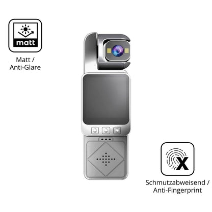 2x 9H Schutzfolie matt für ARMYJY Clip-On Body Cam (5)