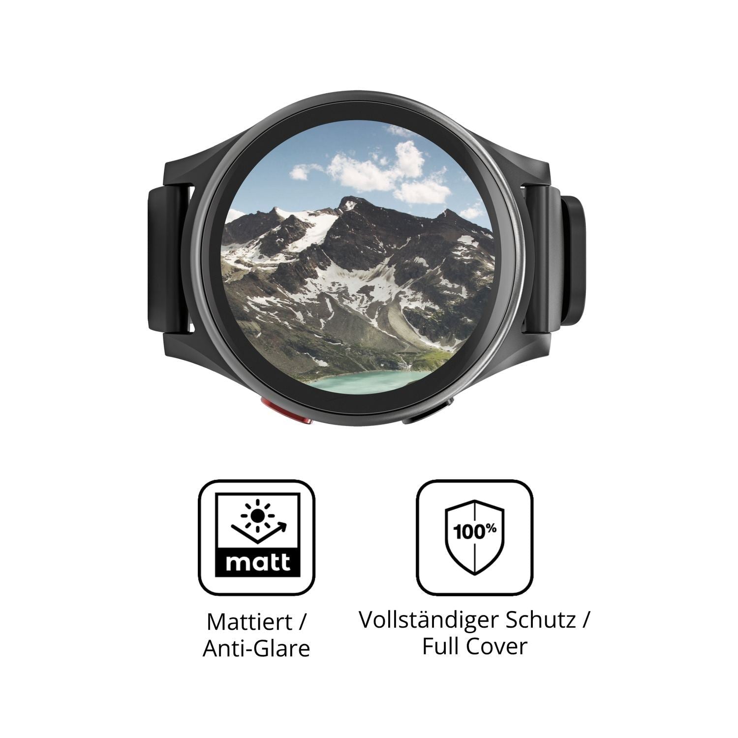 2x Full Cover Schutzfolie matt für 29 mm Durchmess (5)
