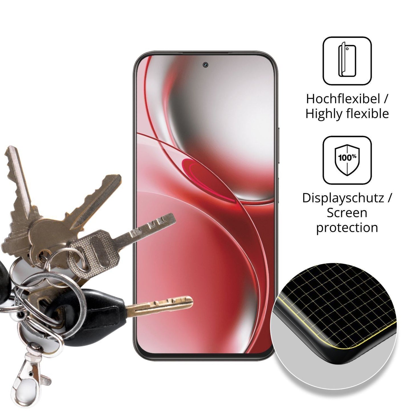 2x Full Cover Schutzfolie matt für Realme P4R (3)
