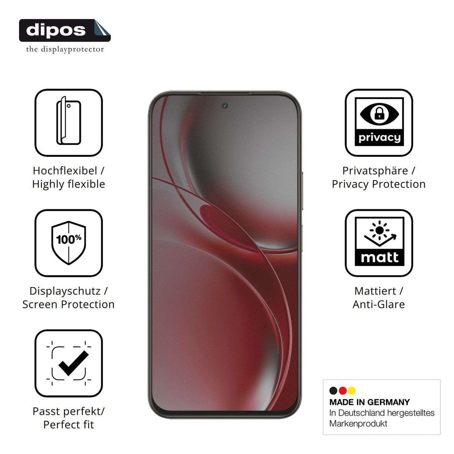 Full Cover Privacy Blickschutzfolie für Realme P4R (5)